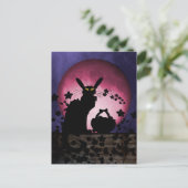 Chat Noir Easter Feestdagenkaart (Staand voorkant)