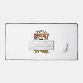 Chat Noir Effrayant Pun Halloween Gravure Vintage (Clavier et souris)