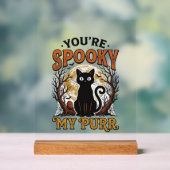 Chat Noir Effrayant Pun Halloween Gravure Vintage (Neutre)