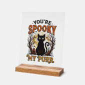 Chat Noir Effrayant Pun Halloween Gravure Vintage (Angle)