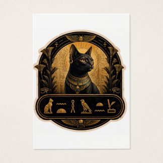 Chat noir égyptien antique Bastet Hiéroglyphes St