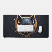 Chat Noir Élégant avec Effet de Goutte Dorée 🐈 (Clavier et souris)
