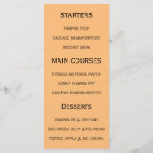 Chat Noir Élégant, Menu Halloween (Dos)