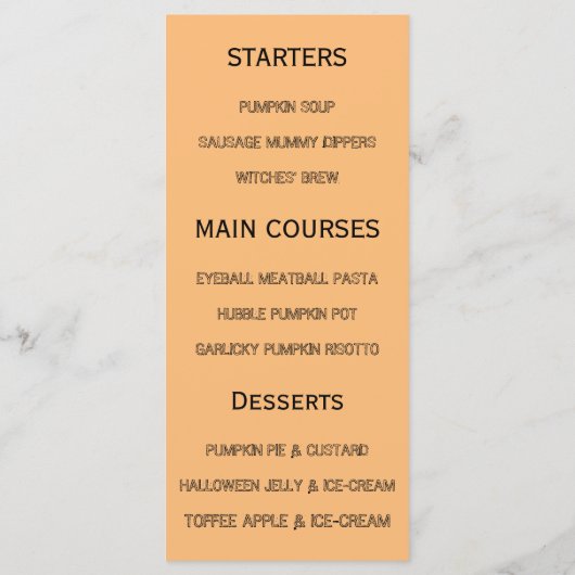Chat Noir Élégant, Menu Halloween (Dos)
