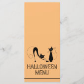 Chat Noir Élégant, Menu Halloween (Devant)