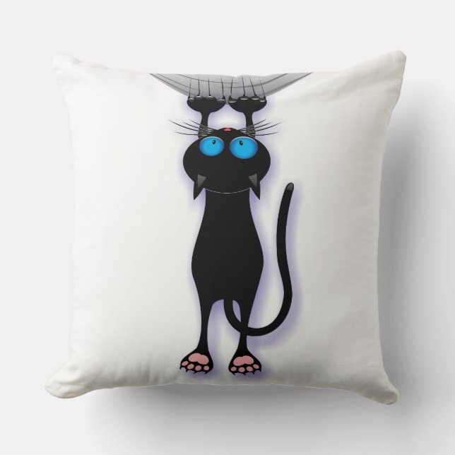 Chat Noir En déchirant Coussin (Recto)