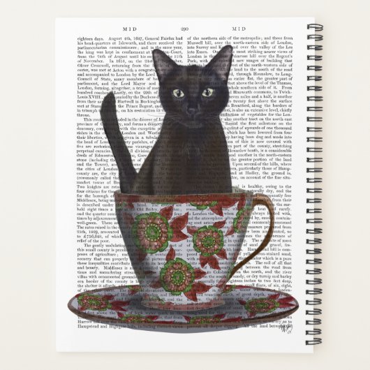 Chat noir en Teacup (Dos)