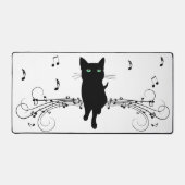 Chat noir entouré de notes de musique murmurantes (Recto)