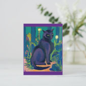 Chat noir, Ernst Ludwig Kirchner, Carte postale Ar (Debout devant)