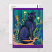 Chat noir, Ernst Ludwig Kirchner, Carte postale Ar (Devant / Derrière)