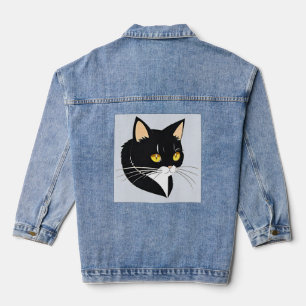 Chat noir et blanc aux yeux jaunes brillants