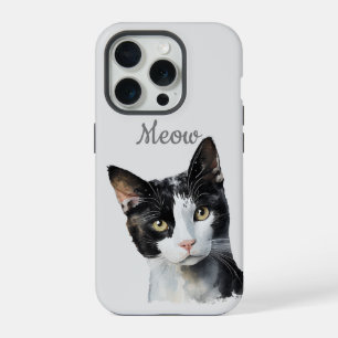Chat noir et blanc miaou