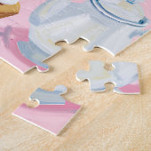 Chat noir et blanc, thé et pâtisseries Puzzle (Côté)