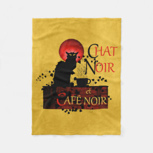 Chat Noir et Café Noir Fleece Deken