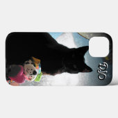 Chat noir et chien farci Coque-Mate coque iphone (Verso (horizontal))