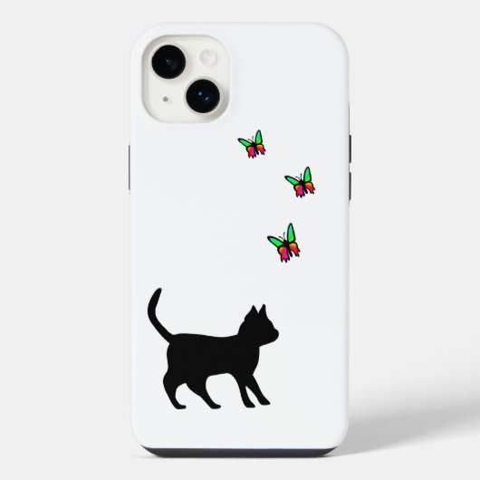 Chat noir et papillon (Verso)
