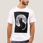 Chat noir et T-shirt de la lune (Devant)