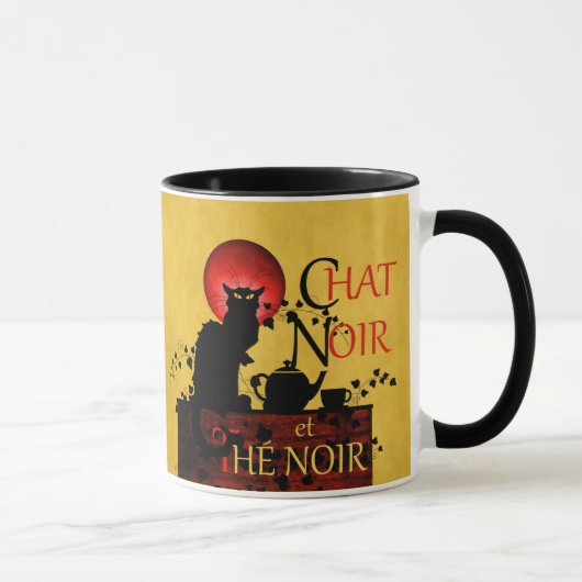 Chat Noir et Thé Noir, Black Cat Black Tea Mok (Rechts)