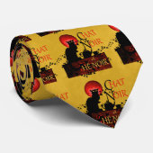 Chat Noir et Thé Noir, Black Cat Black Tea Stropdas (Opgerold)