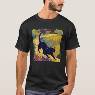Chat noir exécutant un Sweat - shirt à capuche de
