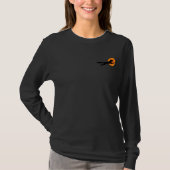 Chat noir Flying School Rétro Halloween T-shirt (Devant)