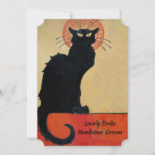 Chat Noir Franse uitnodiging tot weddenschap (Achterkant)