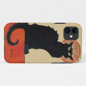 Chat Noir  Franse zwarte kat Case-Mate iPhone Case (Achterkant (horizontaal))