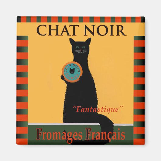 Chat Noir Fromages Français Magneet (Voorkant)