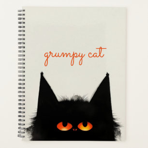 Chat noir grumeux