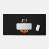 Chat noir Halloween Design - Art Citrouille Éffray (Clavier et souris)