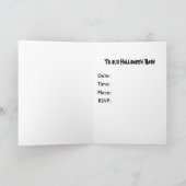 Chat noir Halloween invitation ou carte de voeux (Intérieur)