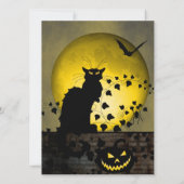 Chat Noir Halloween Kaart (Achterkant)
