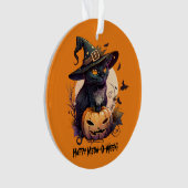 Chat noir "Happy Meow-O-Ween" et Jack-o-Lantern (devant)