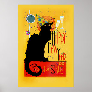 Chat Noir Happy Nieuwjaar Poster