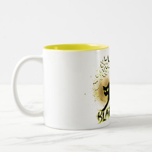 Chat noir inspiré Mug Halloween (Gauche)