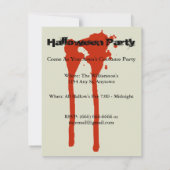 Chat noir Invitation du parti Halloween avec texte (Dos)