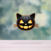 Chat noir Jack o'Lantern Emoji T-shirt classique (Neutre)