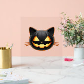 Chat noir Jack o'Lantern Emoji T-shirt classique (Mariage)