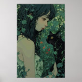 Chat Noir Japonais - Miyazaki Hayao Style Poster (Devant)