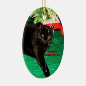 CHAT NOIR, JEUNE ORNEMENT DE NOËL (Droite)