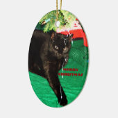 CHAT NOIR, JEUNE ORNEMENT DE NOËL (Gauche)