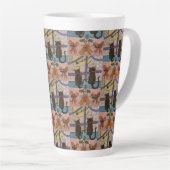 Chat noir Latte Mug (Angle droit)