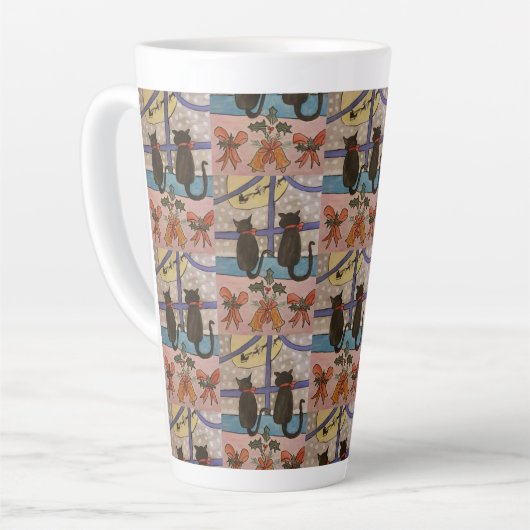 Chat noir Latte Mug (Angle gauche)