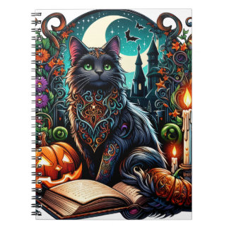 Chat Noir Magique Amateur de Livres