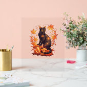 Chat noir magique en Forêt d'automne - Fal céleste (Mariage)