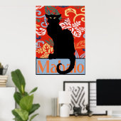 Chat noir, Mahalo, Merci, Poster (Bureau à domicile)