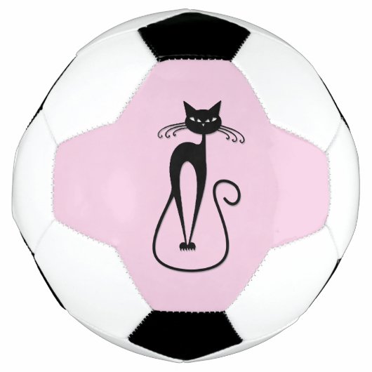 Chat noir maigre fantaisiste rose (Devant)