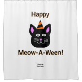 Chat noir Meow-A-Ween rideau de douche (Devant)