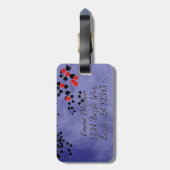 Chat Noir met Red Roses Heart Bagagelabel (Achterkant verticaal)