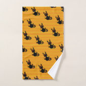 Chat noir mignon (Serviette à main)